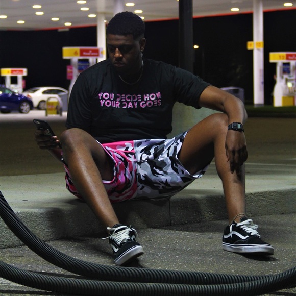 Secret Scientist Split Camo Shorts (2XL) (Pink / Grey / White / Black) - Picture 4 of 4